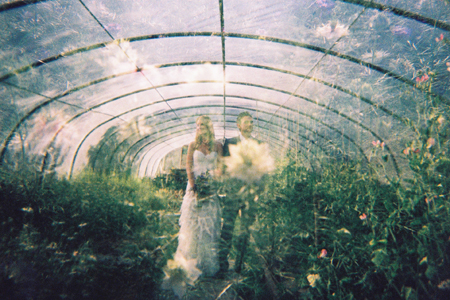 couple, greenhouse, analogue, wedding